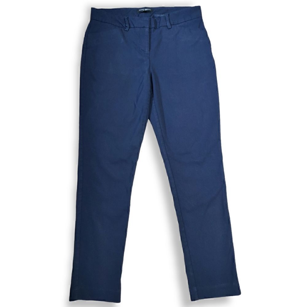 Mario Serrani Italy Blue slim skinny cropped stretch pants trousers size 4